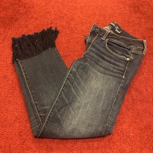 Fringe Bottom American Eagle Jeans